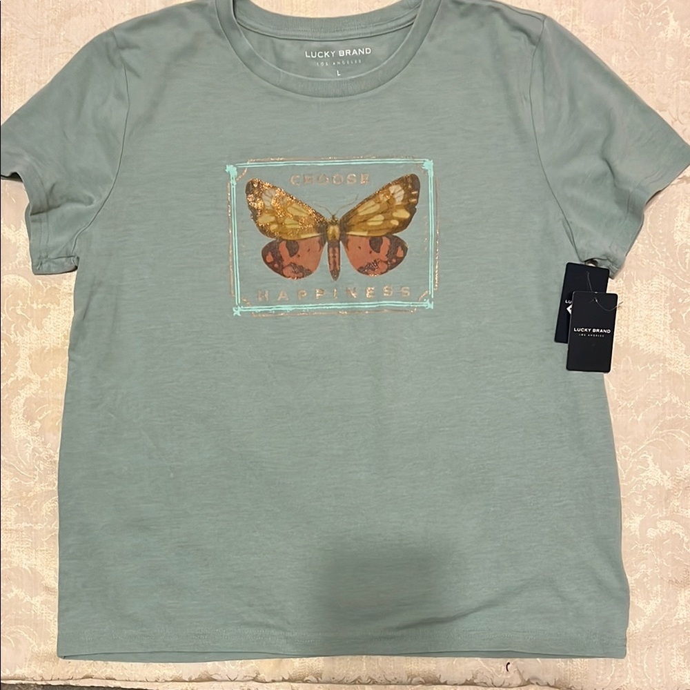 Brand New Lucky Brand Green Short Sleeve Tee🆕